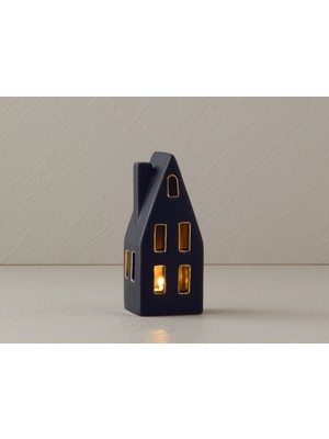 English Home Yılbaşı House Seramik Ledli Biblo Siyah