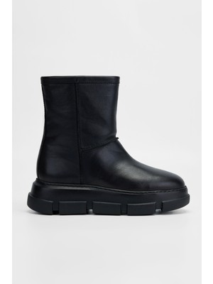 Valmenti Kadın Siyah Deri Casual Bot 957 40546 Bn Bot SK23/24