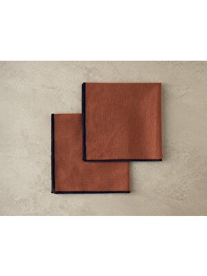 English Home Modern Linen Pamuk 2'li Mısafır Peçetesı Terracotta