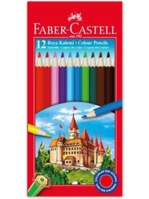 Faber Castell Kuru Boya Kalemi Tam Boy 12 Renk