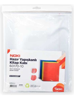 Noki Hazır Yapışkanlı Kitap Kabı 10 Adet Şeffaf Renkli Kaplama 60170-10