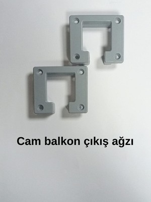 Bulut Dizayn Cam Balkonlara Uygun 2 Adet Çıkış Ağzı ( Gri)