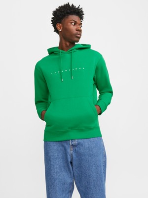 Jack & Jones Kabartma Baskili Kapüsonlu Sweatshirt - Star