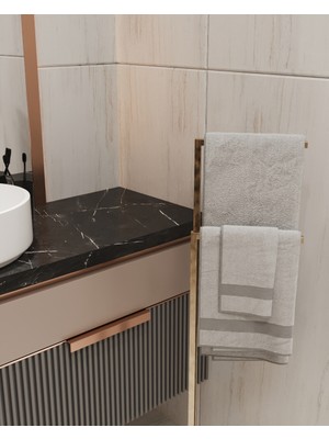 Aju Havluluk Kağıt Havlu Askısı Metal Malzeme Kurulum Gerektirmez Devrilmez Banyo Düzenleyici Gold