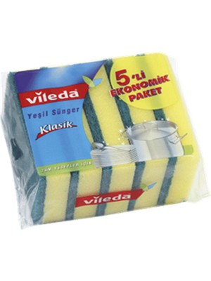 Vileda Klasik Yeşil Sünger 5 li