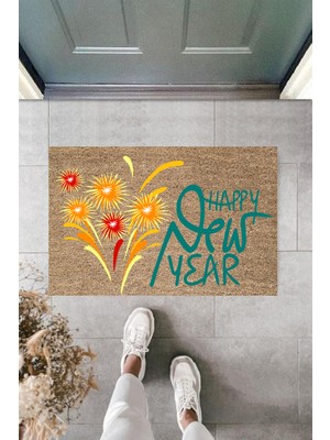 Stok Shop Kapı Önü Paspası Yeni Yıl Konsepti Dijital Baskı PY-175111194