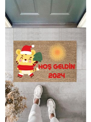 Stok Shop Kapı Önü Paspası Yeni Yıl Konsepti Dijital Baskı PY-175111122