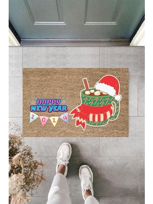 Stok Shop Kapı Önü Paspası Yeni Yıl Konsepti Dijital Baskı PY-175111221
