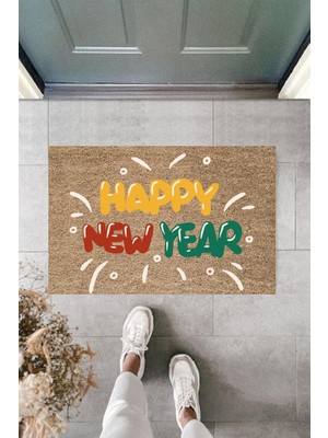 Stok Shop Kapı Önü Paspası Yeni Yıl Konsepti Dijital Baskı PY-175111220