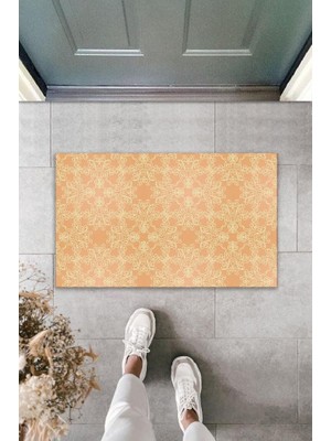 Stok Shop Dekoratif Dijital Baskı Yavruağzı Motif Dış Mekan Paspas K-2086