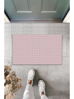 Stok Shop Dekoratif Dijital Baskı Lila Motif Dış Mekan Paspas K-2092