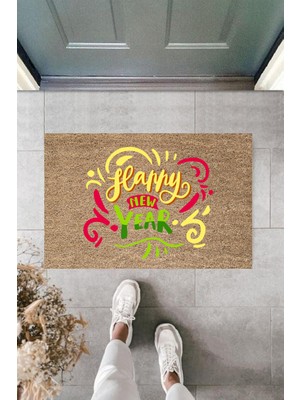 Stok Shop Kapı Önü Paspası Yeni Yıl Konsepti Dijital Baskı PY-175111101