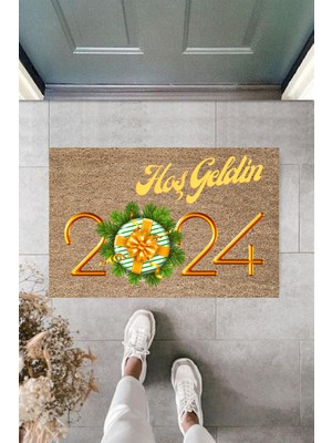 Stok Shop Kapı Önü Paspası Yeni Yıl Konsepti Dijital Baskı PY-175111179