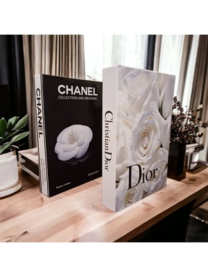 Nariba Dior & Chanel Dekoratif Kitap Kutusu 2li Set