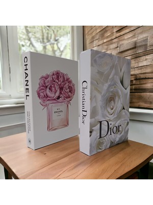 Nariba Christian Dior & Chanel 2li Dekoratif Kutu Set Kitap Kutu Set