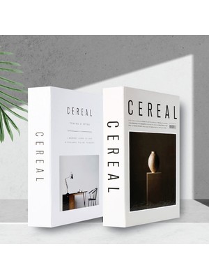 2'li Cereal Vazo & Masa Dekoratif Kitap Kutu