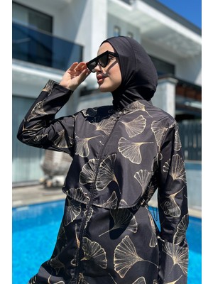 Remsa Mayo Önü Kapaklı Paraşüt Tam Kapalı Tesettür Mayo Gevher