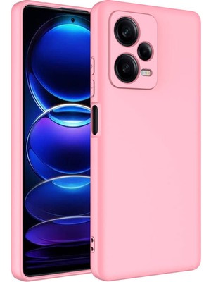 Case Street Xiaomi Redmi Note 12 Pro Plus 5g Kılıf Mara Lansman Silikon Mat Soft Kamera Korumalı Pembe