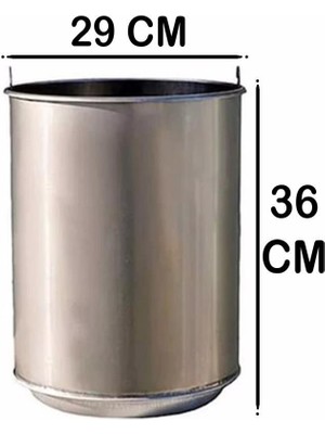 Tiesa Home Paslanmaz Çelik 36CM Uyuyan Soba Kuzine Kovası