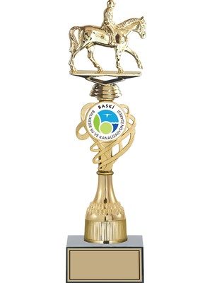 Odak Kupa - Figürlü Kupalar - At / Binici Figürlü Kupalar FG-033 C - 36 cm