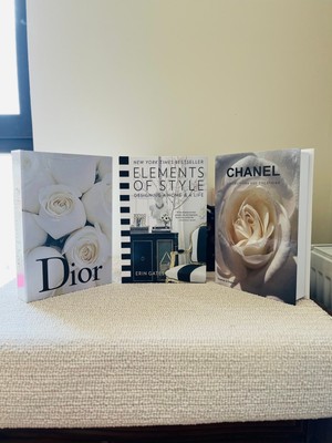 Dekoratif Kitap Kutu Seti, 3lü Kitap Kutu Seti, Element & Chanel & Dior Dekoratif Kitap Kutusu