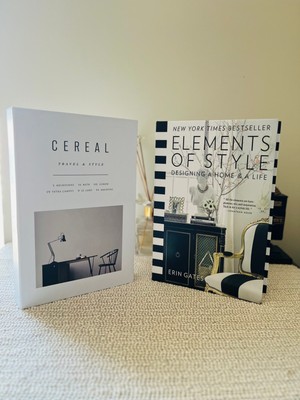 2 Li Set Dekoratif Kitap Kutu Element & Cereal Travel Dekoratif Kitap