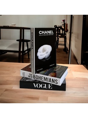 Bohemıans  Chanel  Vogue 3’lü Dekoratif Kitap Kutu Set