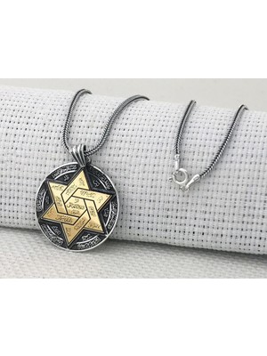 Takıhan Hz Süleyman Mührü 925 Ayar Gümüş Kolye