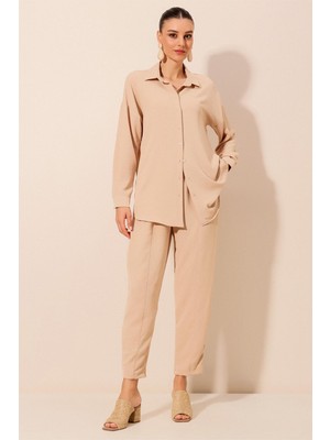 Bigdart 6593 Oversize Ikili Takım - Bej