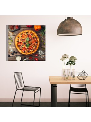 Şenel Aksesuar Dekoratif Pizza Kanvas Tablo