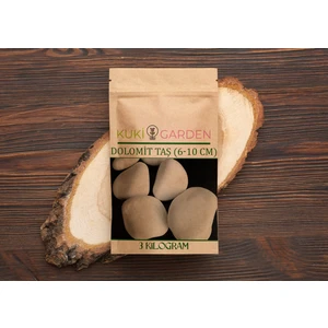 Kuki Garden Beyaz Taş 3 kg 6-10 cm Beyaz Dolomit Taş Dere Taşı Çakıl Taşı Bahçe Süs Akvaryum Teraryum