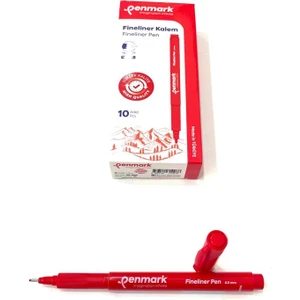 Medıum Uç Yazı ve Imza Kalemi   0.6 mm 10'lu ( 1 Paket ) ( Kırmızı )