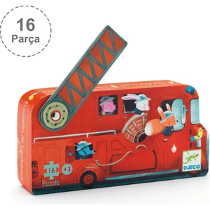 Dekoratif Puzzle 16 Parça - The Fire Truck