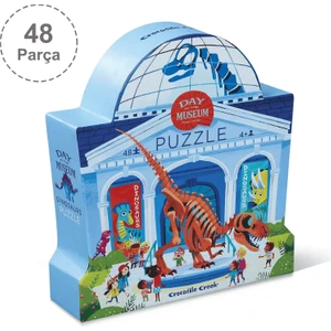 Crocodile Creek Müzede Bir Gün Puzzle - 48 Parça - Dinozor