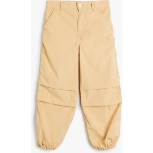 Paraşüt Kot Pantolon Pamuklu Beli Lastikli Cepli - Parachute Jean