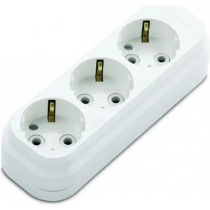 Üçlü Klemensli Topraklı Boş Grup Priz (Beyaz Renk)