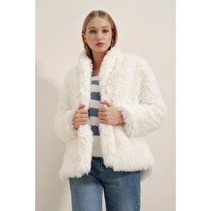9088 Peluş Kaban - Beyaz