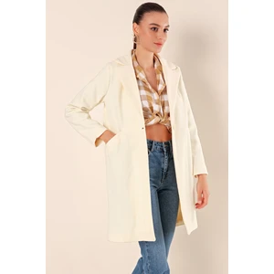 9085 Kaşe Kaban - Krem