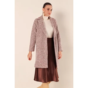 9082 Oversize Kaşe Kaban - M. Kahverengi