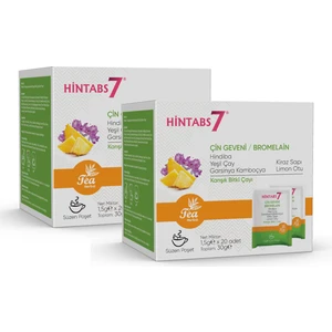 Hintabs 7 Astragalus Bromelain Karışık Bitki Çayı Ananas Özü Çin Geveni 2'li Set