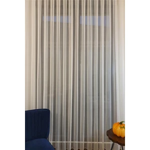 Vanessa Perde Keten Bambu Tül Yüksek Kalite Salon ve Yatak Odası Tül Perde Modern Ütü Istemez 1/2,5 Normal Pileli
