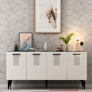 Cantek Dizayn Assimo 4 Kapaklı Konsol Antrasit-Beyaz