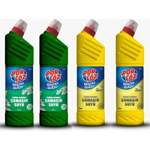 Porçöz Yoğun Kıvamlı Çamaşır Suyu Bahar Tazeliği+Yaz Yağmuru 750 ml 4'lü Set