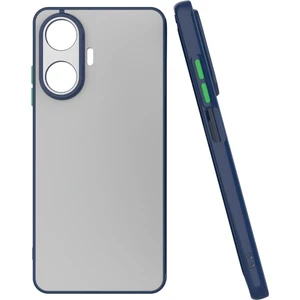 Case 4u Realme C55 Kılıf Kamera Korumalı Mat Renkli Buzlu Hux Silikon Lacivert