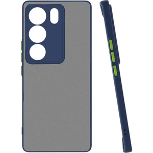 Case 4u Vivo V29 5g Kılıf Kamera Korumalı Mat Renkli Buzlu Hux Silikon Lacivert