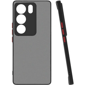 Case 4u Vivo V29 5g Kılıf Kamera Korumalı Mat Renkli Buzlu Hux Silikon Siyah