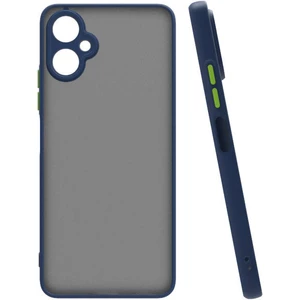 Case 4u Tecno Camon 19 Neo Kılıf Kamera Korumalı Mat Renkli Buzlu Hux Silikon Lacivert
