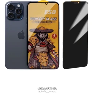 iPhone 15 Pro Max Antı-Statıc 3D Prıvacy Hayalet Toz Tutmayan Kırılmaz Ekran Koruyucu