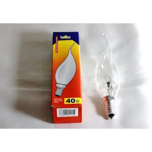 220V 40W E14 Duylu, Flamanlı, Şeffaf, Kıvrık, Buji, Mum Ampul. LED Değildir. 10 Adet