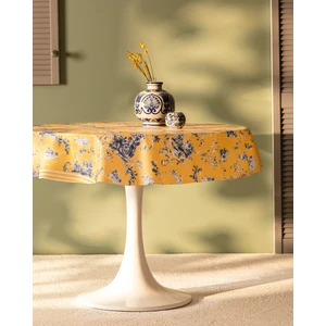 Madame Coco Nora Pvc Masa Örtüsü - Sarı/mavi - 140 cm